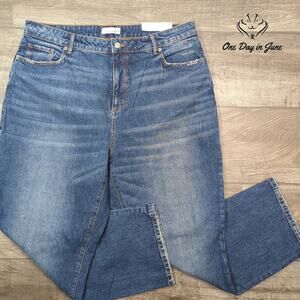 Loft The Curvy Straight Crop High Rise Jeans Size 32 (14)